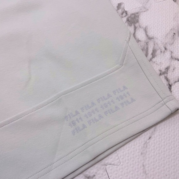 Men's FILA Light Grey Full Zip Hooded Short Set - Picture 4 of 5